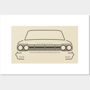 1965 AMC Rambler Classic car black outline Posters and Art